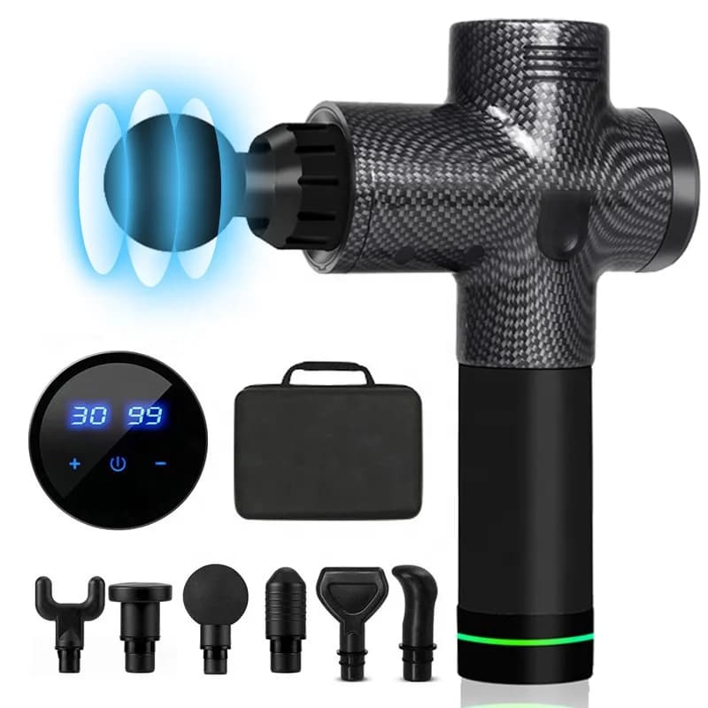 New Hot & Cold Treatment Deep Fabric Percussion Deep Fabric Vibration Body Muscle Massage Guns Customized ABS Sports CE FCC