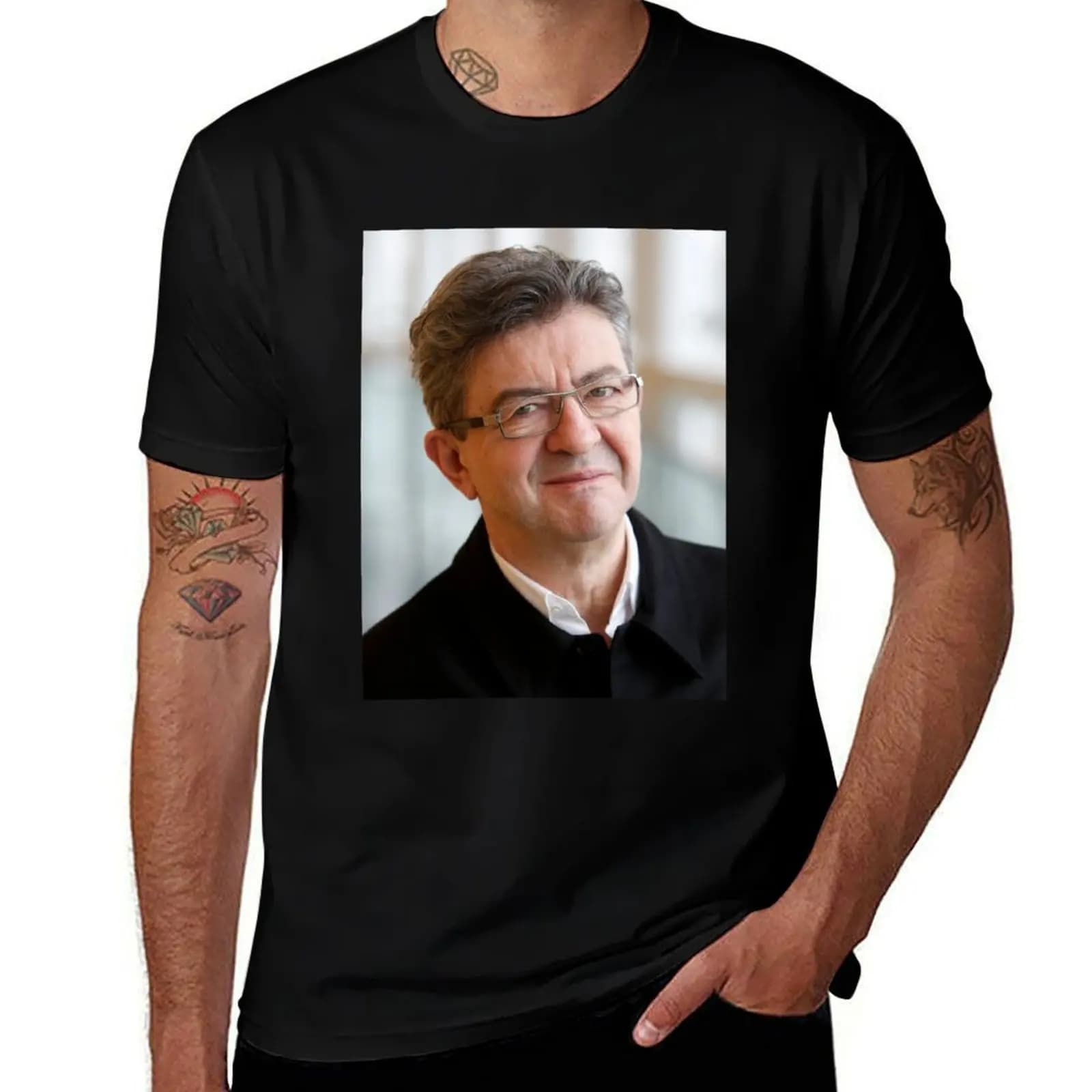 T-shirt Jean Luc Melenchon 2022 T-shirt in cotone morbido e resistente