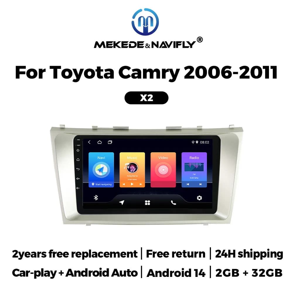 MEKEDE 2025 Nuovo Sistema Android per Toyota Camry 7 XV 40 50 2006 2007 2008 2009 2010 2011 Carplay Audio Auto Radio Navigazione GPS