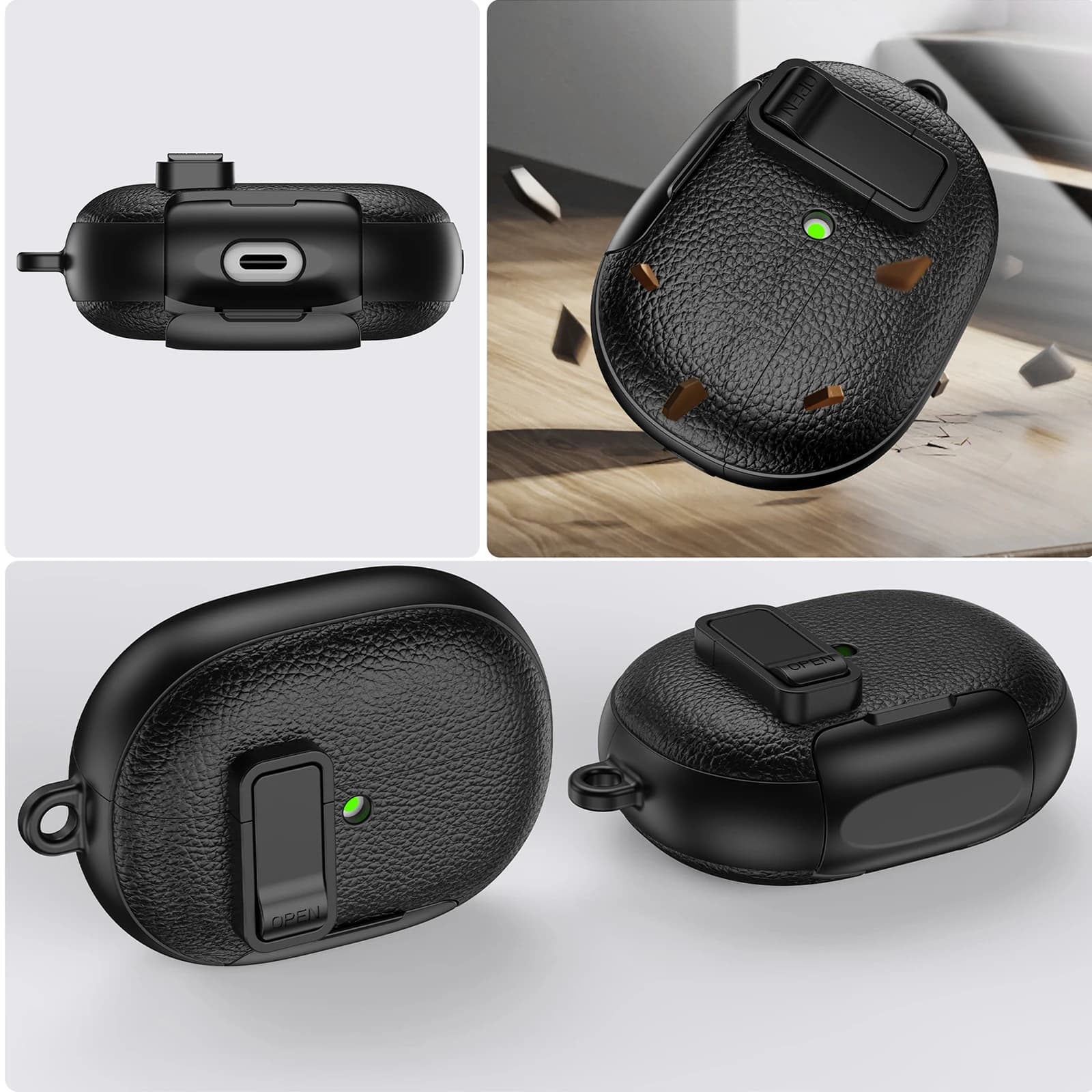 Custodia per auricolari Huawei FreeBuds Pro 5, cover protettiva antiurto per cuffie con supporto e blocco telefono
