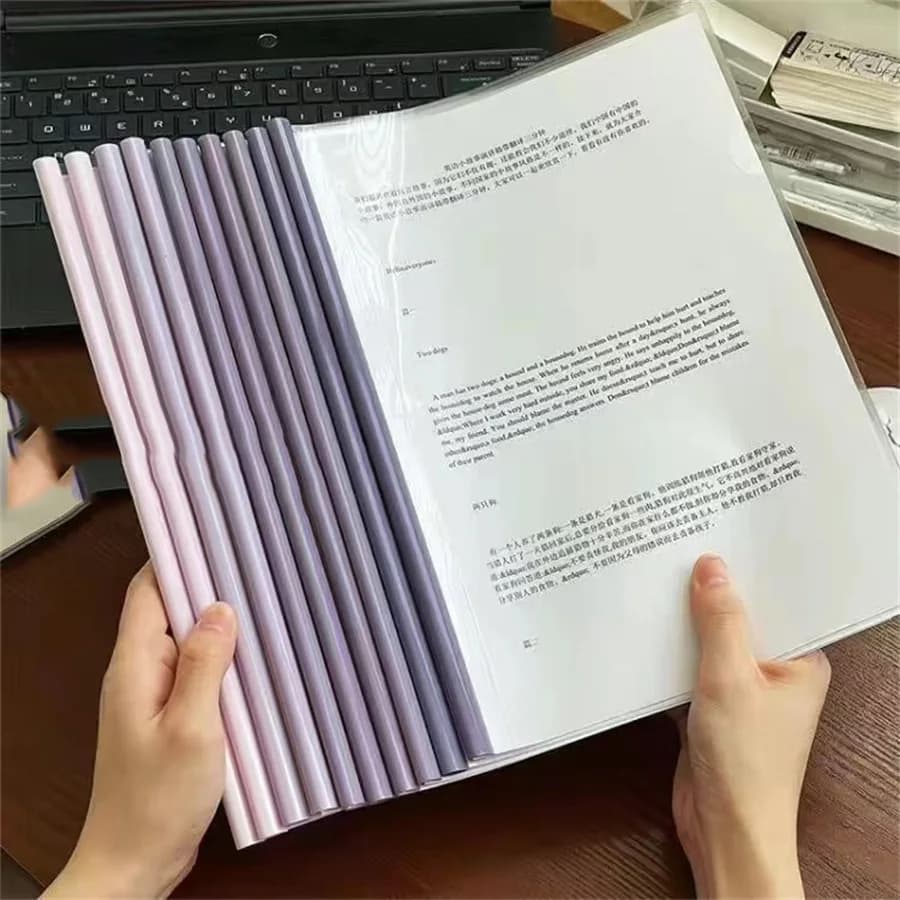 10 clip per asta a ventosa, cartella addensata A4, cartella per pagina con inserto, cartella per libri, archiviazione per ufficio, cartella per rilegatura in carta di prova, folde di file