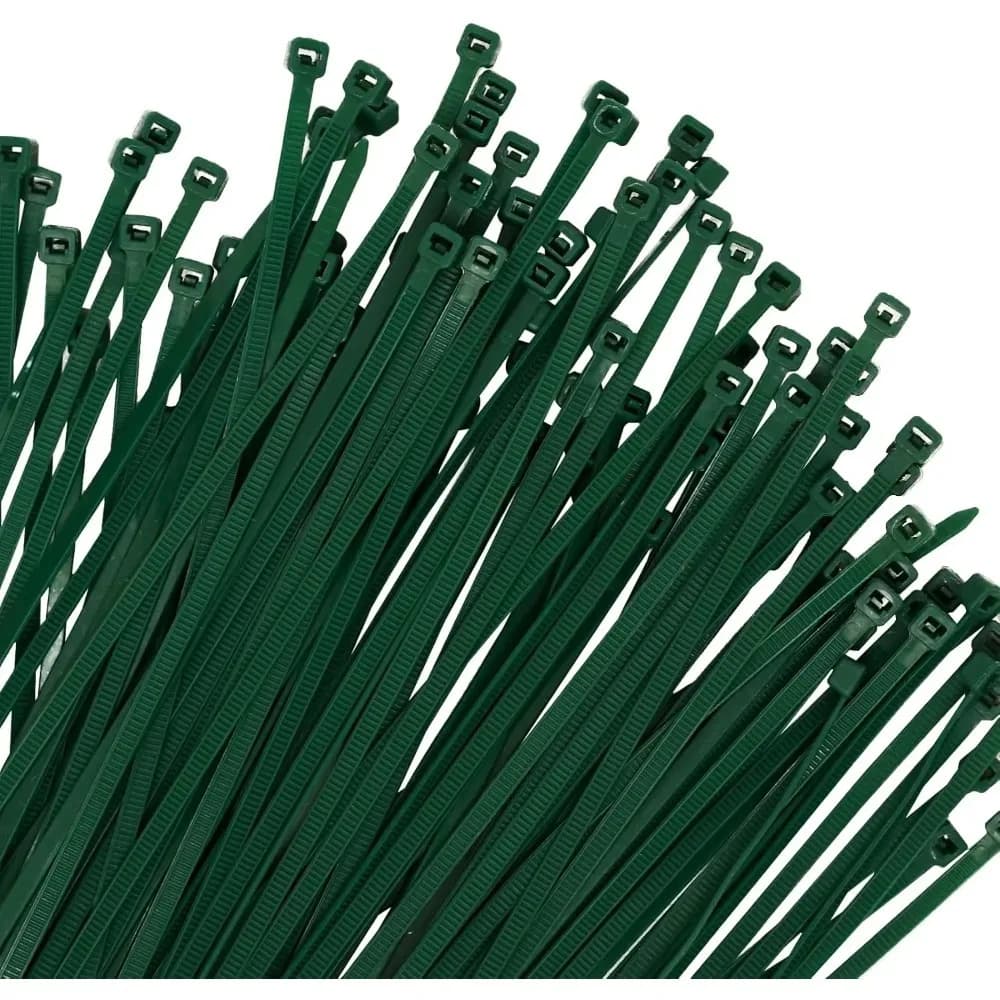 100 fascette stringicavo in nylon verde da 20 cm, resistenti, autobloccanti, con resistenza di 40 libbre, per la gestione multiuso dei cavi