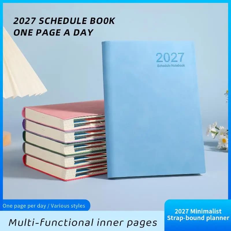 Portable 2027 Planner 365 Days Agenda Book Efficiency: Schedule Notebook School Office Work