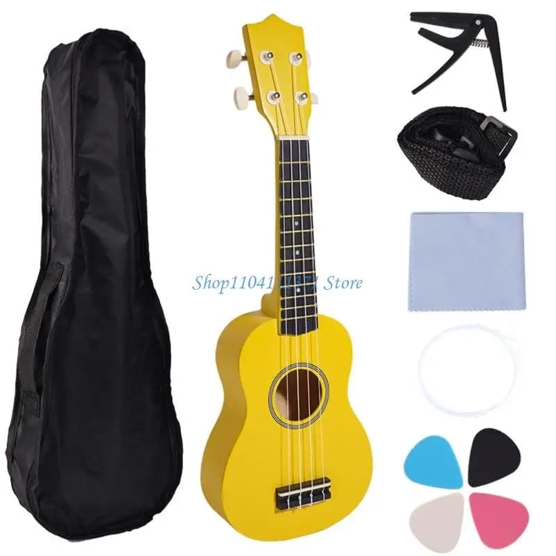 P9FC 4 corde Ukulele Texture in tiglio adatto a principianti e viaggiatori presenti