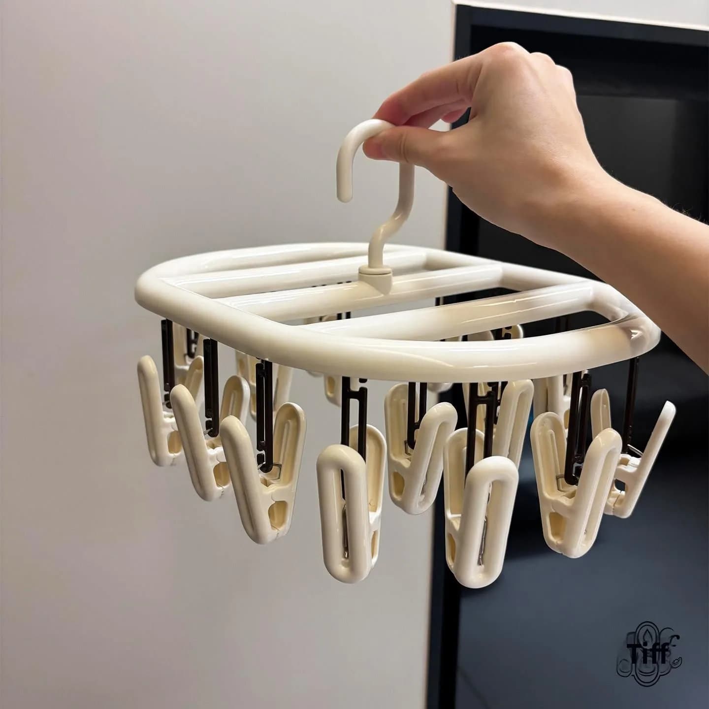Multi-Purpose Clothesline Hanger for Balcony Home Use Windproof Underwear Drying Rack Baby Children Student Dormitory Clothes...