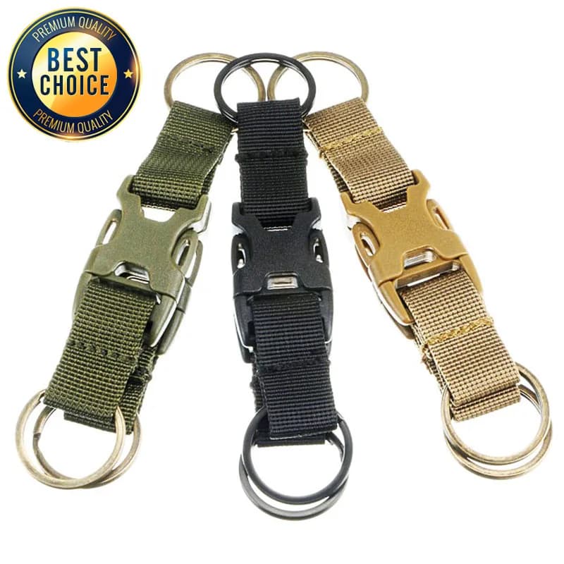 Tattico Molle Clip Fibbia Cintura in nylon Portachiavi Portachiavi Moschettoni Gancio Fibbia Gancio per Sport all'aria aperta Escursionismo Arrampicata