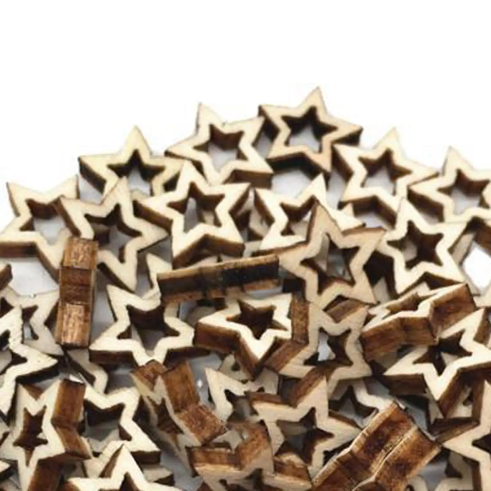Cerchi in legno a forma di stella cava, targhette vuote da appendere, blocchi fai da te, ornamenti in legno per decorazioni natalizie e per l'aula