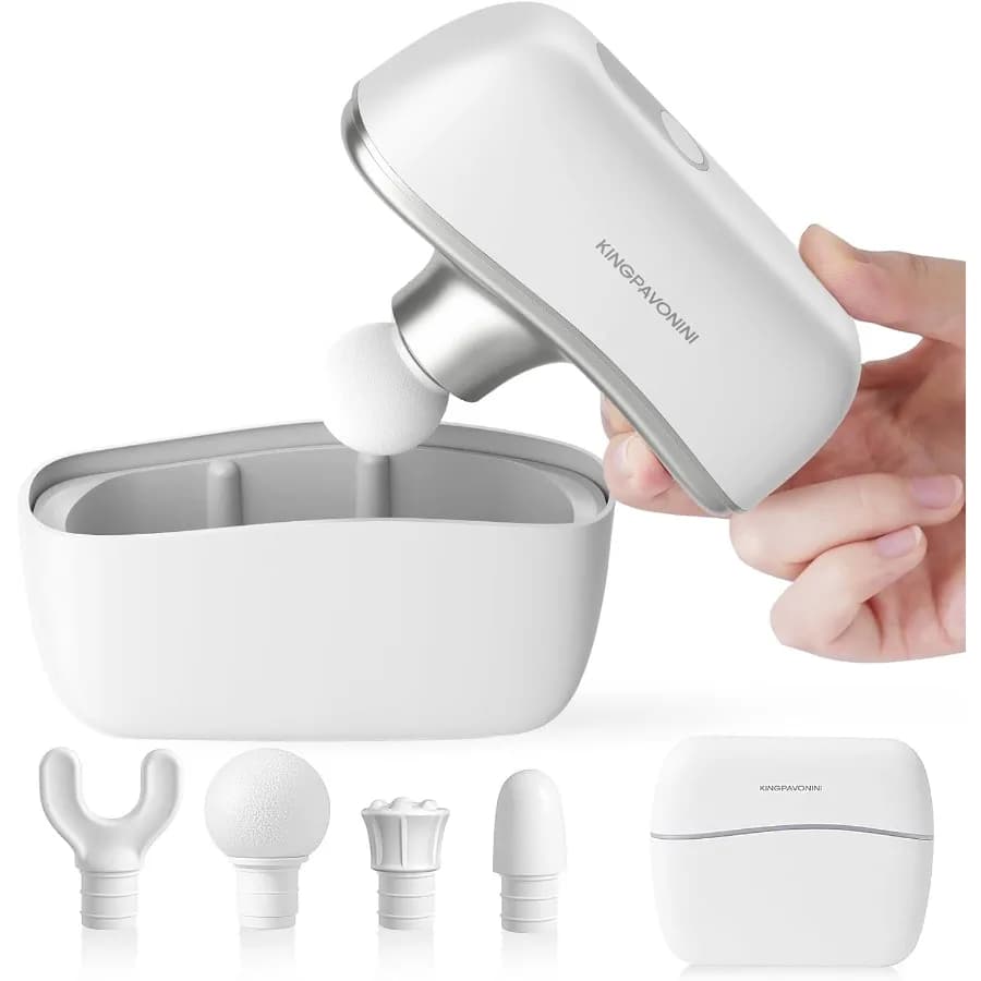 PocketSized Mini Massage Gun with AllinOne Storage Case for Travel and Gym Use Lightweight 0.5 lbs Percussion Massager Ideal fo
