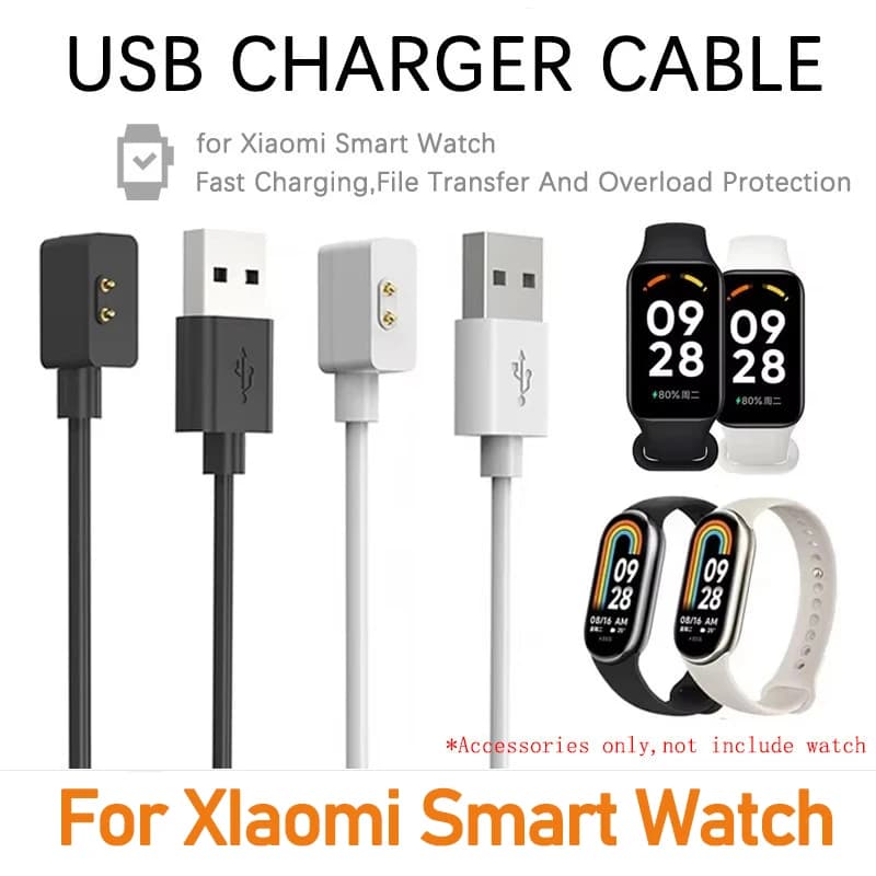 Caricabatterie rapido magnetico per XIaomi Smart Watch Redmi Watch 5 4, Watch5 Active/Lite, Mi band 8 9 Cavo di ricarica sicuro USB universale