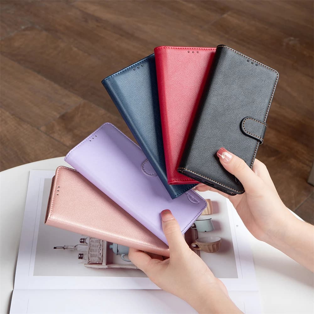 Custodia in pelle di lusso per Xiaomi 13T Pro 11i POCO X6 F6 X5 X3 NFC M3 Pro F5 F3 M5S Slot per schede Portafoglio Flip Cover per libro chiuso Funda