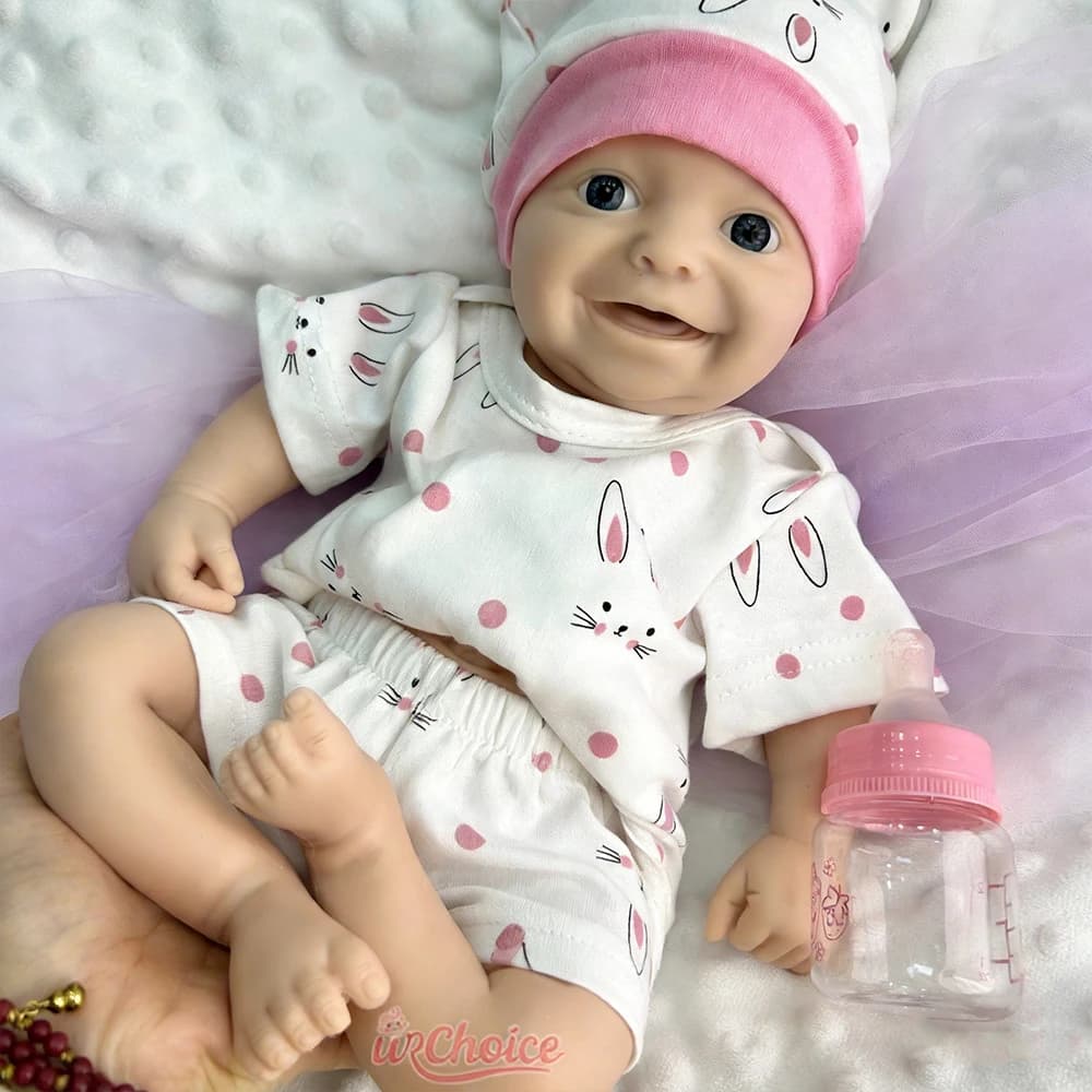 Bambola Reborn Realistica in Silicone da 42 cm, Bambina con Corpo Morbido e Ponderato, Realizzata a Mano, Arti Posizionabili, Ideale per Fotografi di Neonati