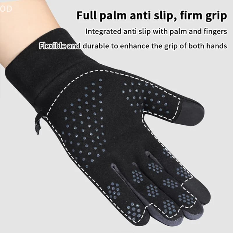 1 paio di guanti da ciclismo impermeabili e antiscivolo Guanti caldi per sport autunnali e invernali da donna resistenti al vento e al freddo