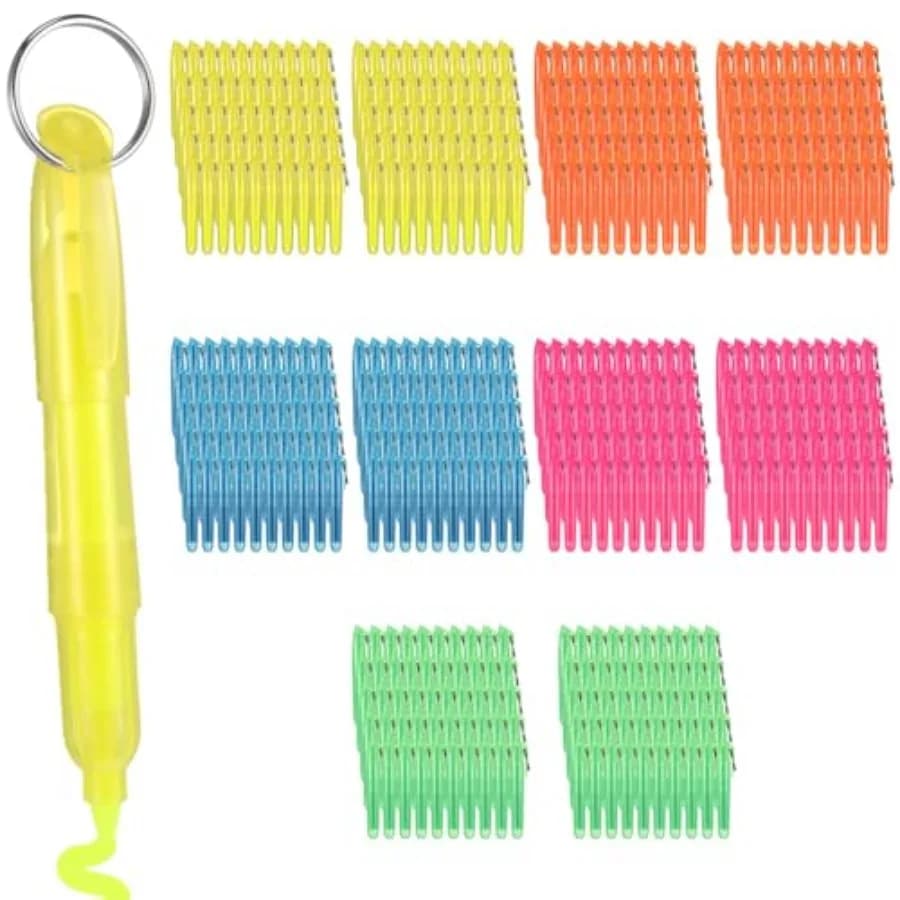 Mini Evidenziatori in Confezione Multipla, Regali di Natale per Studenti, Colori Assortiti con Portachiavi, Mini Penne Evidenziatore per Infermieri