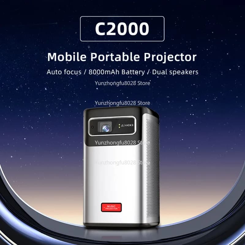 Nuovo Proiettore Android Smart C2000, Mini Portatile con Memoria da 2GB