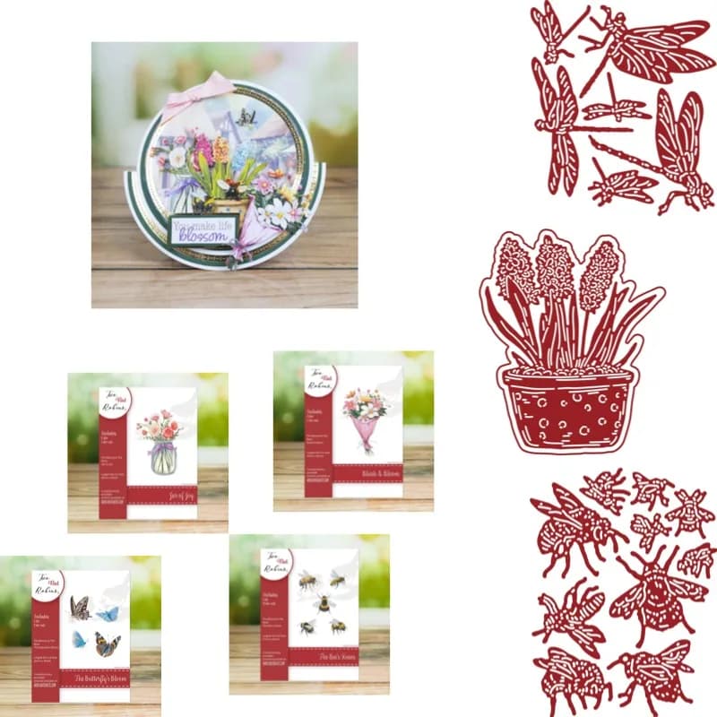 Fustelle in metallo per fiori in vasi specializzati, stencil per decorazioni di diari e scrapbook, piastra per goffratura, biglietto fai da te