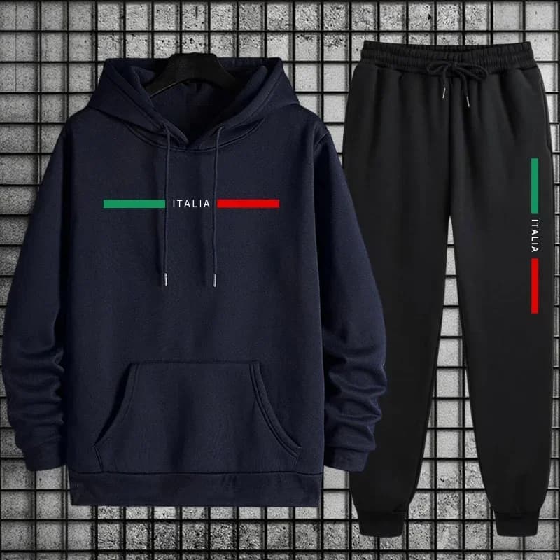 Nuovo set di abbigliamento sportivo maschile autunno inverno felpa con cappuccio con pantaloni tute da allenamento casual moda atletica moderna abbigliamento da allenamento quotidiano