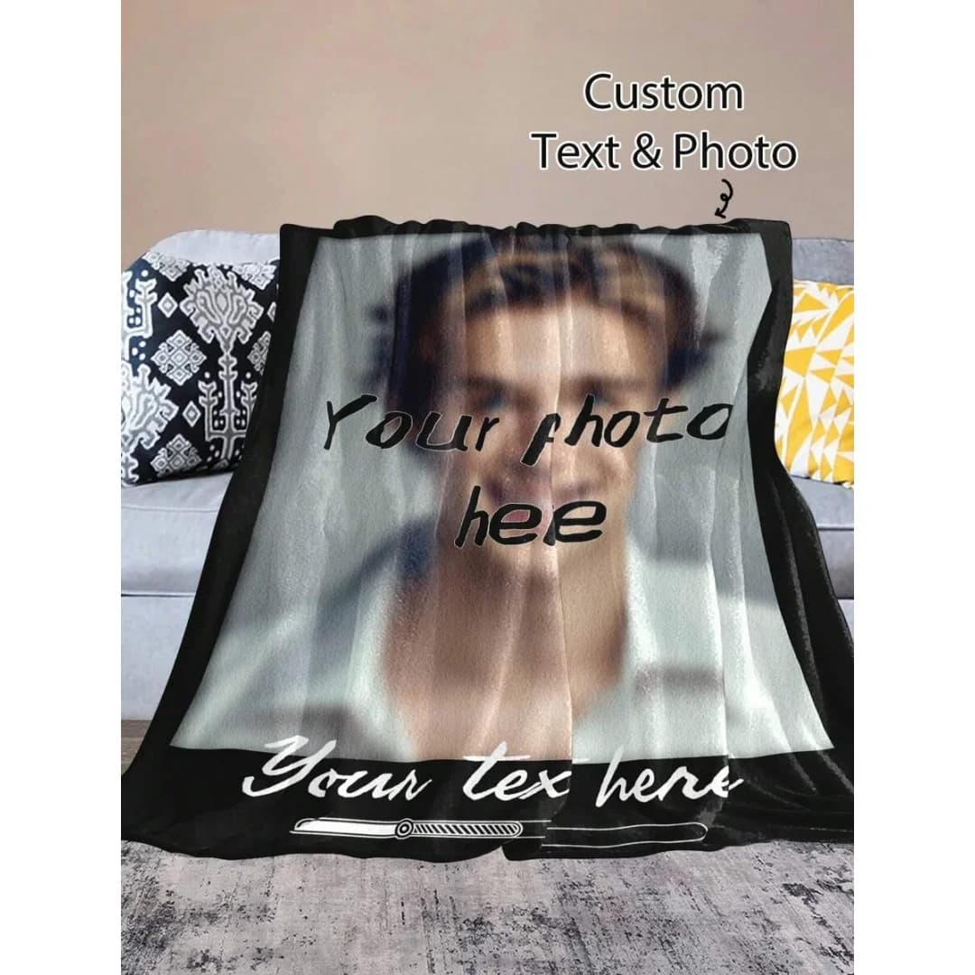 Coperte di flanella con foto e testo personalizzati Coperte morbide personalizzate per animali domestici Regali per la mamma Compleanno Festa della mamma Anniversario di matrimonio