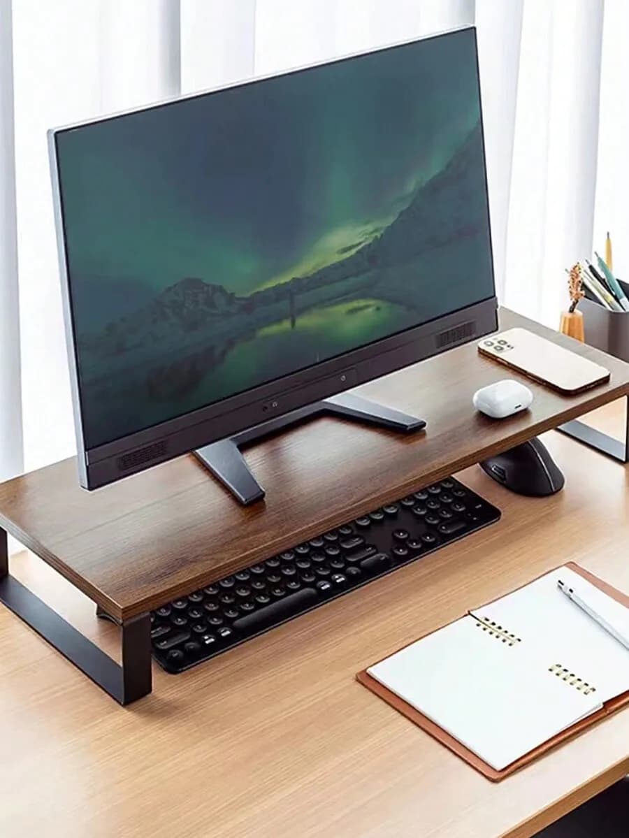 1pc Monitor Riser Stand, Desktop Organizer Shelf For Display Back To School