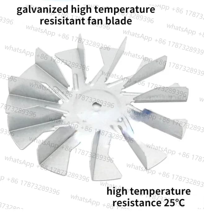 1PC High Temperature Resistance Motor Blade with Galvanized Sheet for Air Fryer Convection Oven Fan Motor Accessories