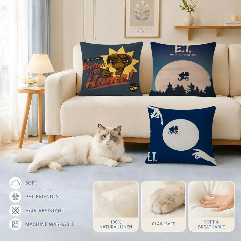 Copricuscini per divano adatti a cani e gatti Movie E-E.T.S. Fodere per cuscini decorativi theS Extra-TerrestrialS 45x45 40x40