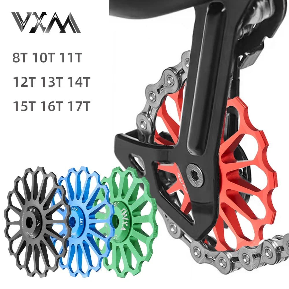8T 10T 11T 12T 13T 14T 15T 16T 17T MTB Ruota guida posteriore per bicicletta Deragliatore per bici da strada Cuscinetto in ceramica per Shimano Sram