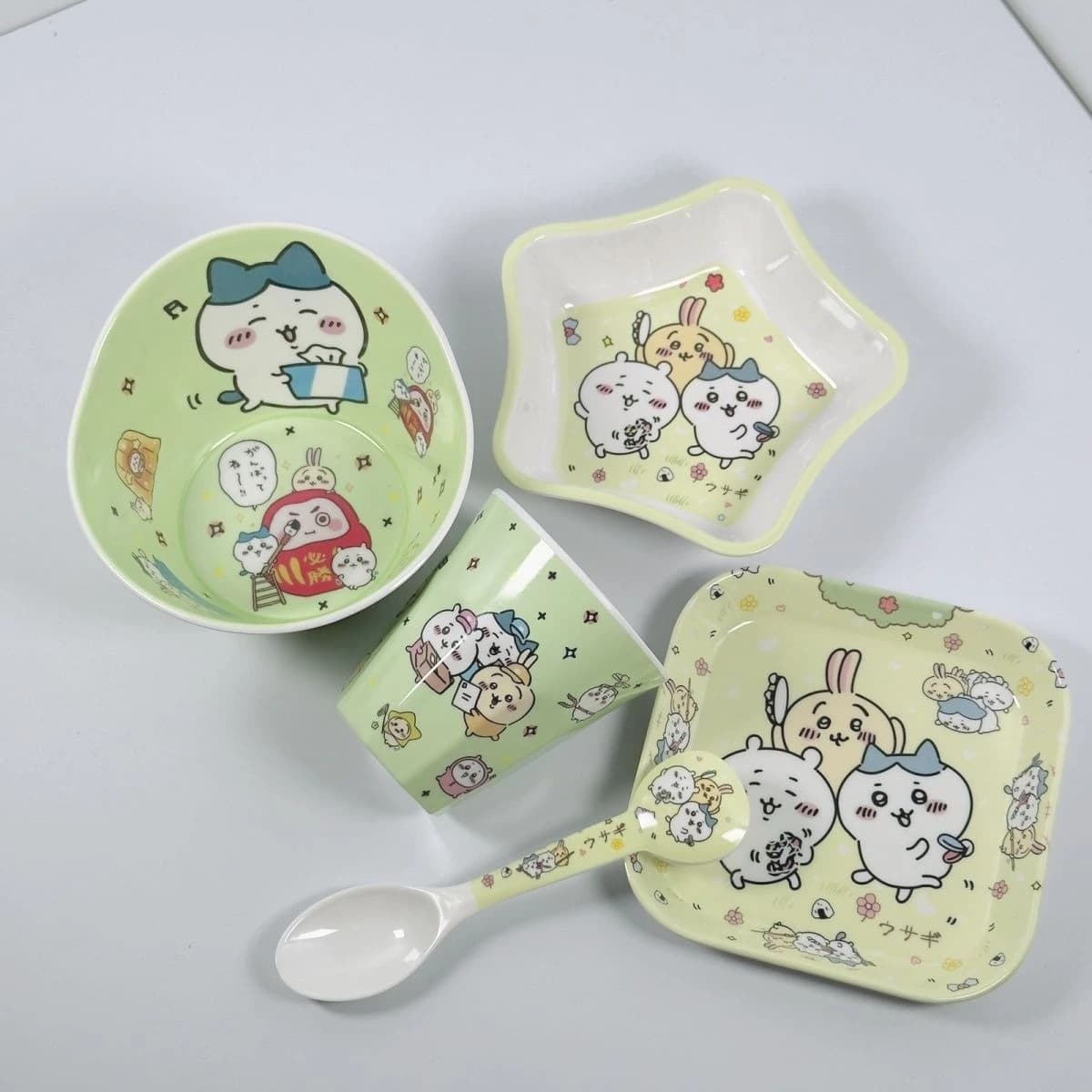 Ciotola per Bambini Chiikawa, Stoviglie in Melamina per Bambini, Utensili Domestici con Disegni Cartoon, Stoviglie Carine per Studenti, Anti-scottatura e Durevoli