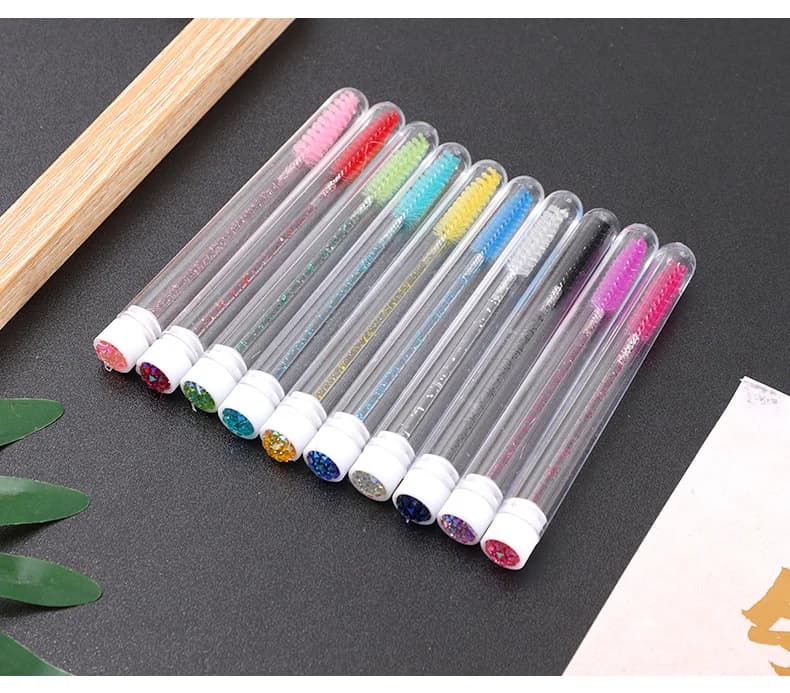 50pcs Extension EyeLash Brushes Reusable Eyelashes Brush Tube for Eyelash Disposable Mascara Wands Eyebrow Brush Applicator