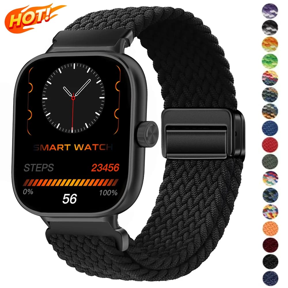 Cinturino magnetico per Xiaomi Redmi Watch 4 5 Bracciale correa di ricambio in nylon sportivo intrecciato regolabile per cinturino Miband 8pro 9pro