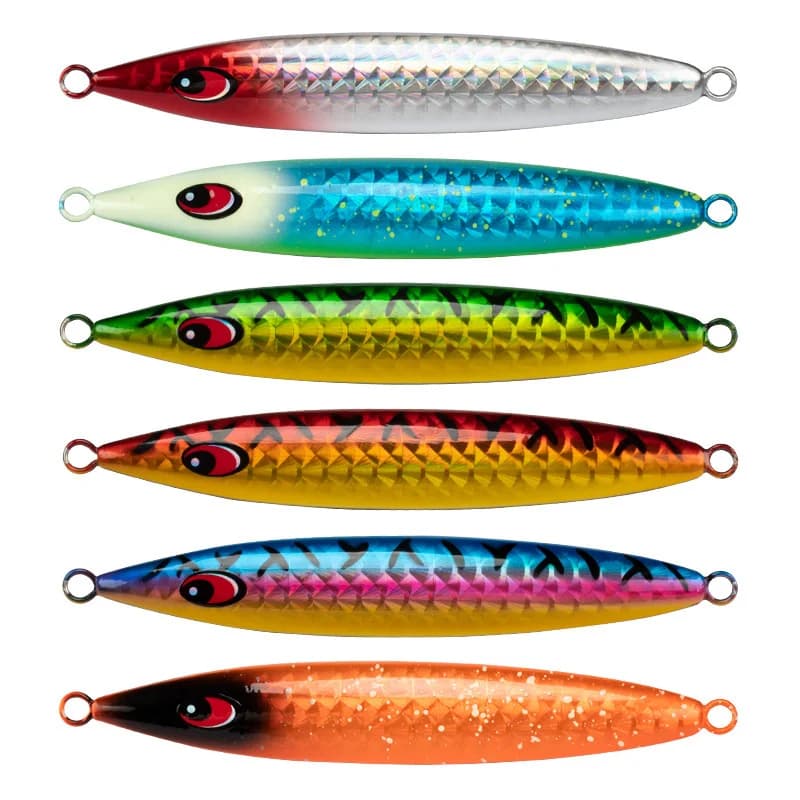 250g 300g Jig Deep Sea Slow Shake Fish Bait Boat Fishing Large Weight UV Nightlight Lead Iron Plate Fish Stone Spot Seal Red