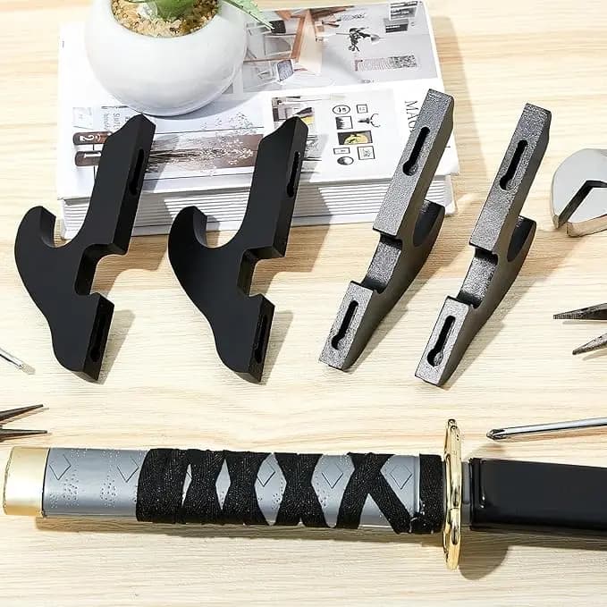 Wall Sword Shelf Support Wooden Japanese Katana Samurai Sabre Decor Shotgun Sniper Rifle Storage Rack Display Holder Organizer