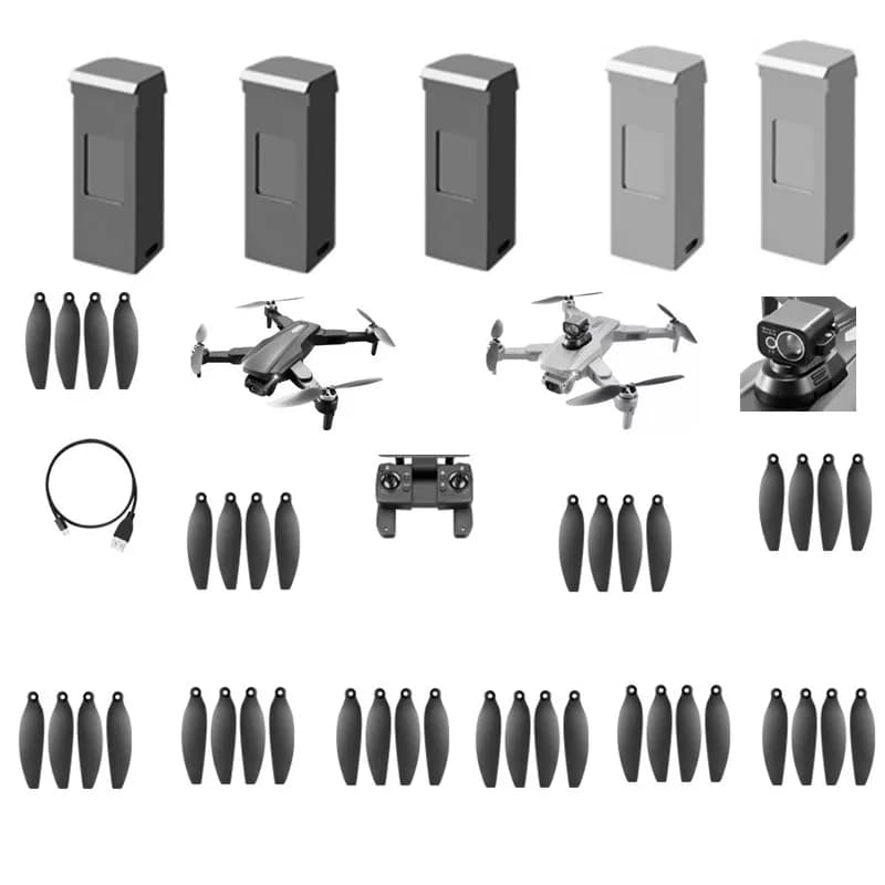 Parti di Ricambio per Drone RC RG108 MAX RG018 8K HD con Fotografia Aerea, WIFI, FPV, GPS: Batteria 7.4V 3000mAh, Controller, USB, Braccio, Elica
