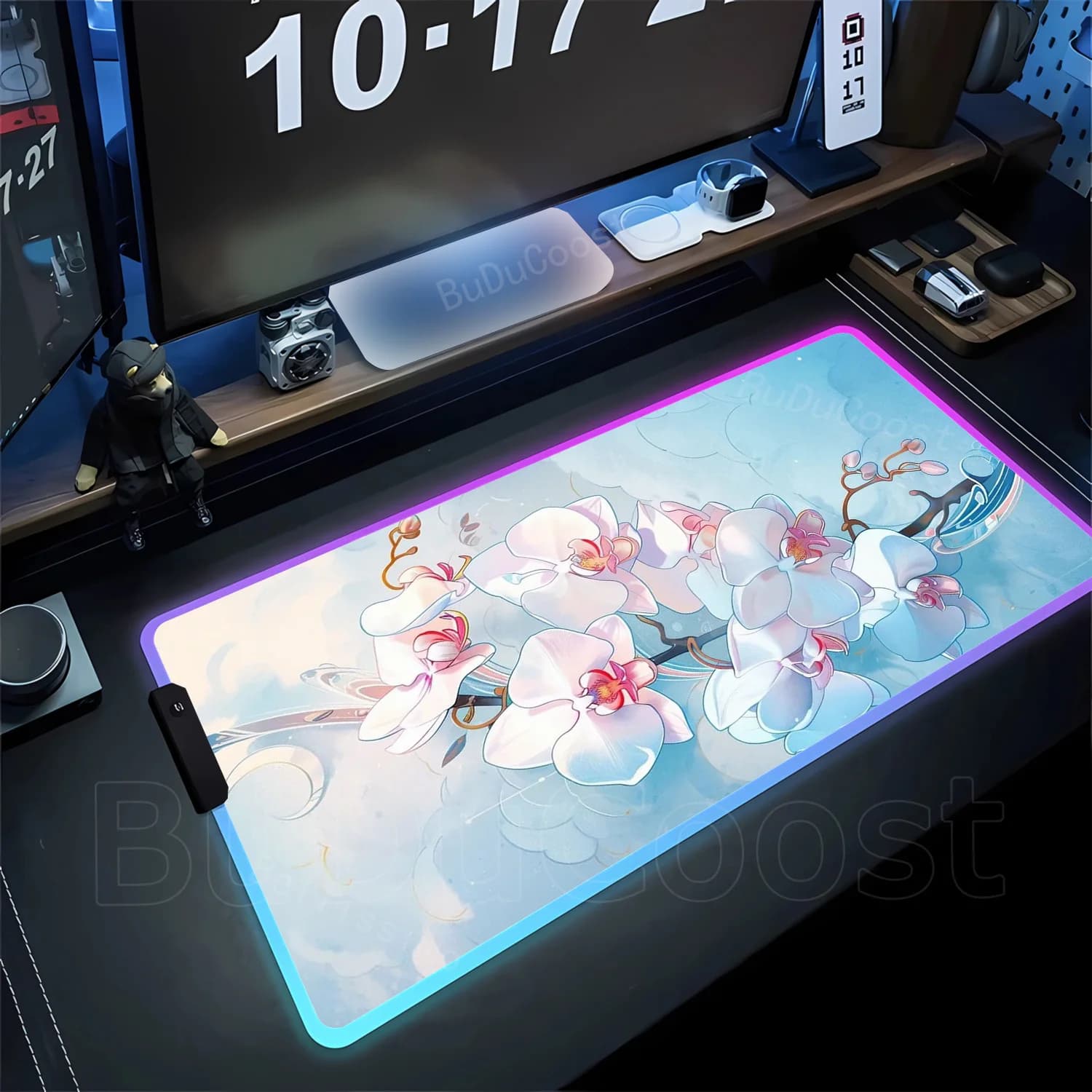 RGB Orchidea HD Mouse Pad Gaming Flower Nuovo personalizzato grande tappetino per mouse Tappetino per mouse Tappetino antiscivolo Tappetino per tavolo morbido in gomma naturale