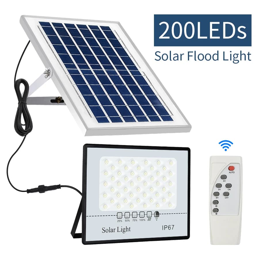 Luci di inondazione solari Proiettore a LED impermeabile per esterni Pannelli di lampade solari super luminosi Riflettore a LED Luce di inondazione da parete per giardino stradale