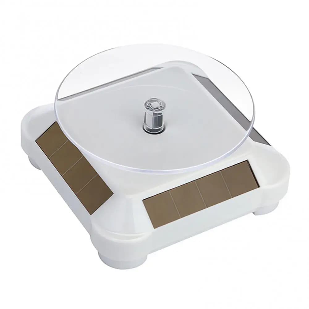 360 Degree Automatic Rotating Rotating Spindle Exhibitor Watch Display With Collar Bracelet Solar Showcase