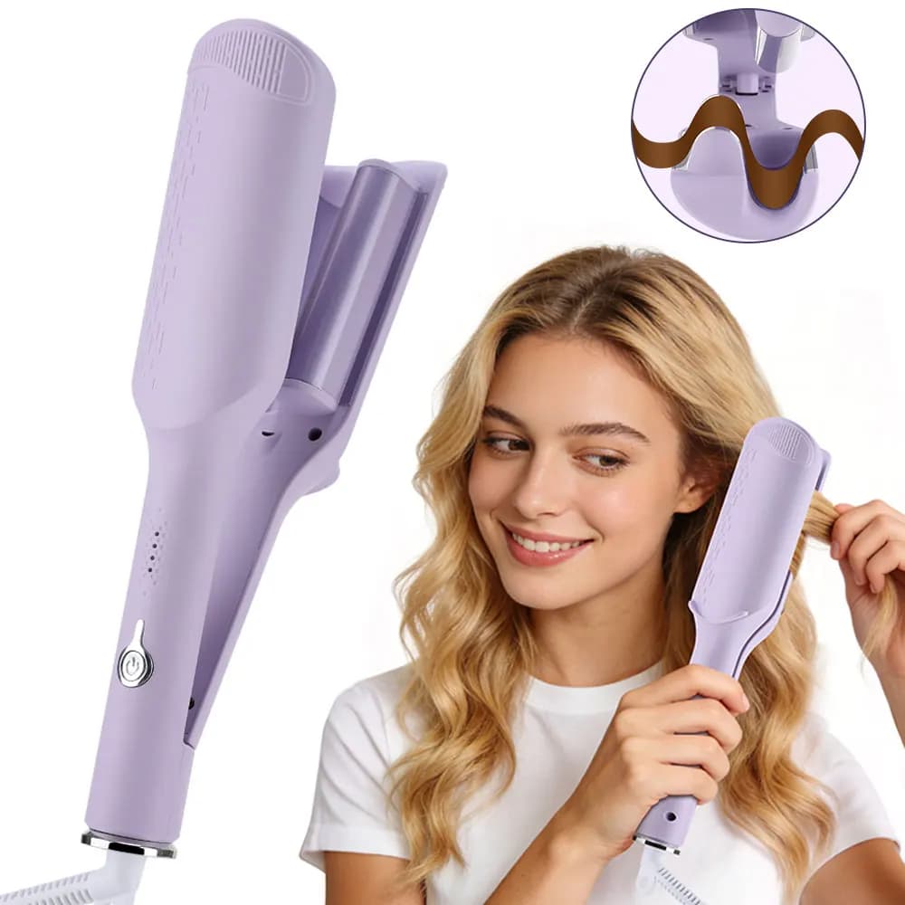 32MM Wave Bigodino for hair Egg Roll 4 Adjustable temperature Quick heating Iron curling tool for styling with hair fold