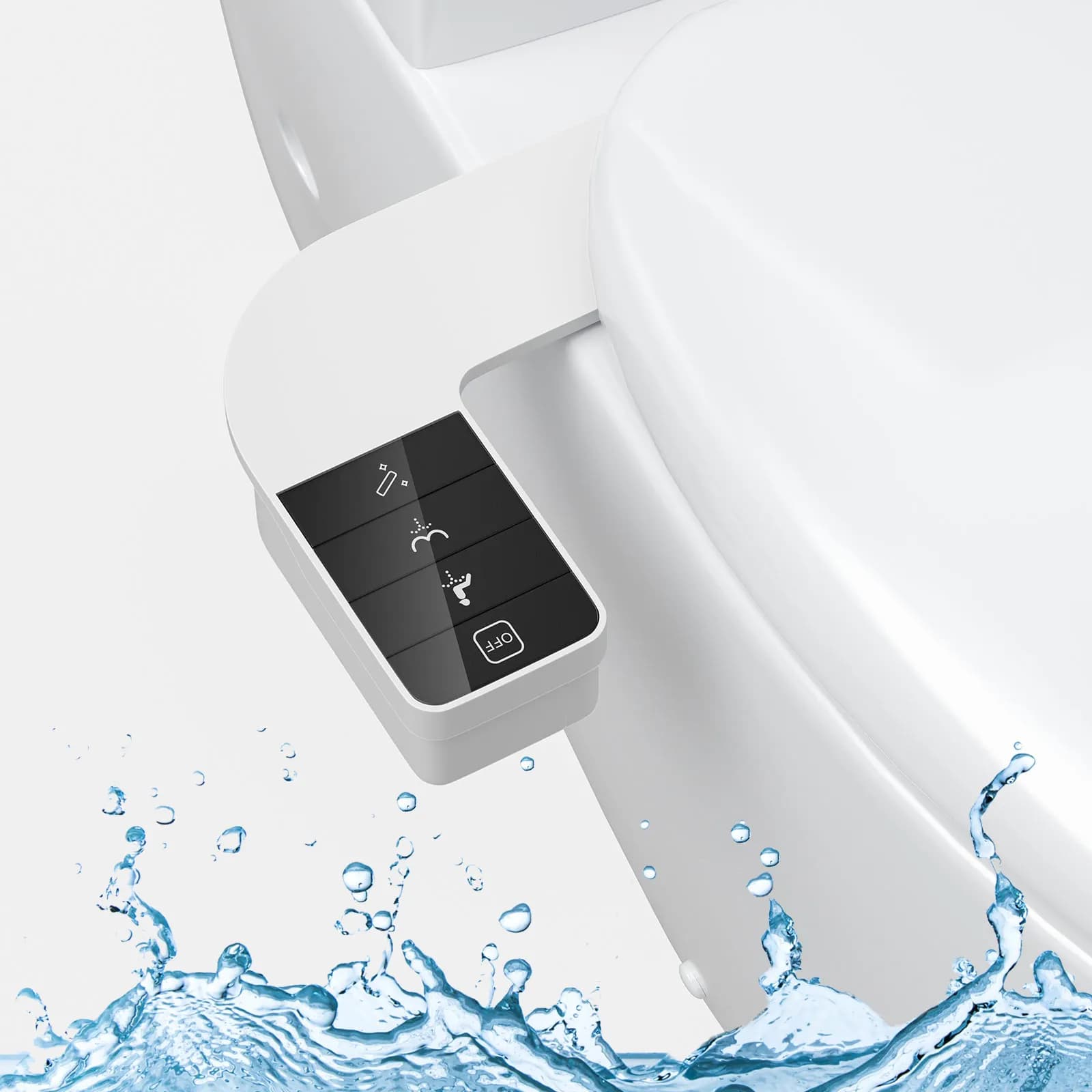 Accessorio per bidet per sedile WC Attacco autopulente Bidet a doppio ugello non elettrico Spruzzatore per culo a pressione d'acqua regolabile
