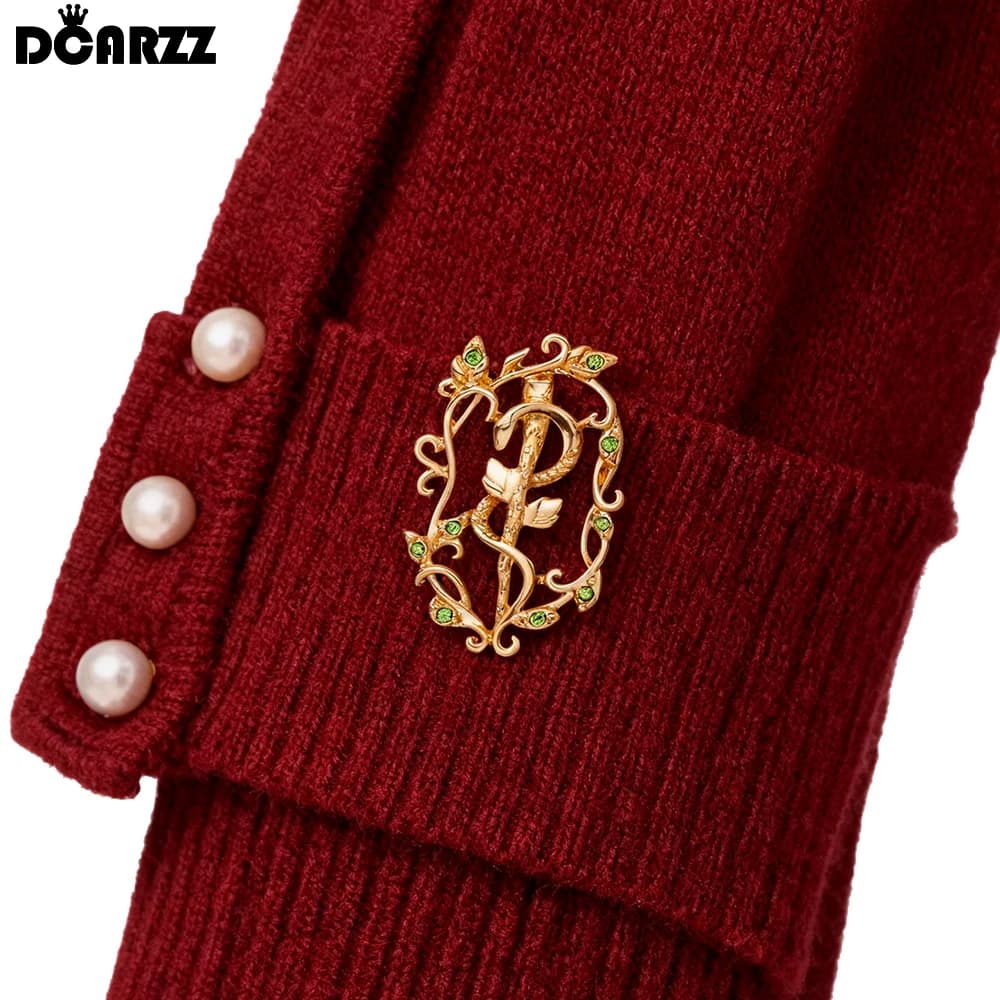 DCARZZ Medical Snake Caduceus Brooch Pin with Crystal Medicine Nursing Theme Backpack Lapel Badge Jewelry for Doctor Nurse Gifts