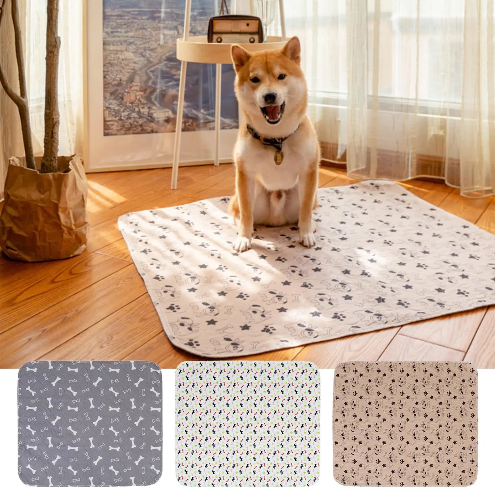 Tappetini Lavabili per Pipì di Cane, Assorbenti Rapidi, Tappetini per Addestramento Antiscivolo e Impermeabili, Riutilizzabili per Cuccioli, per Casa e Viaggi