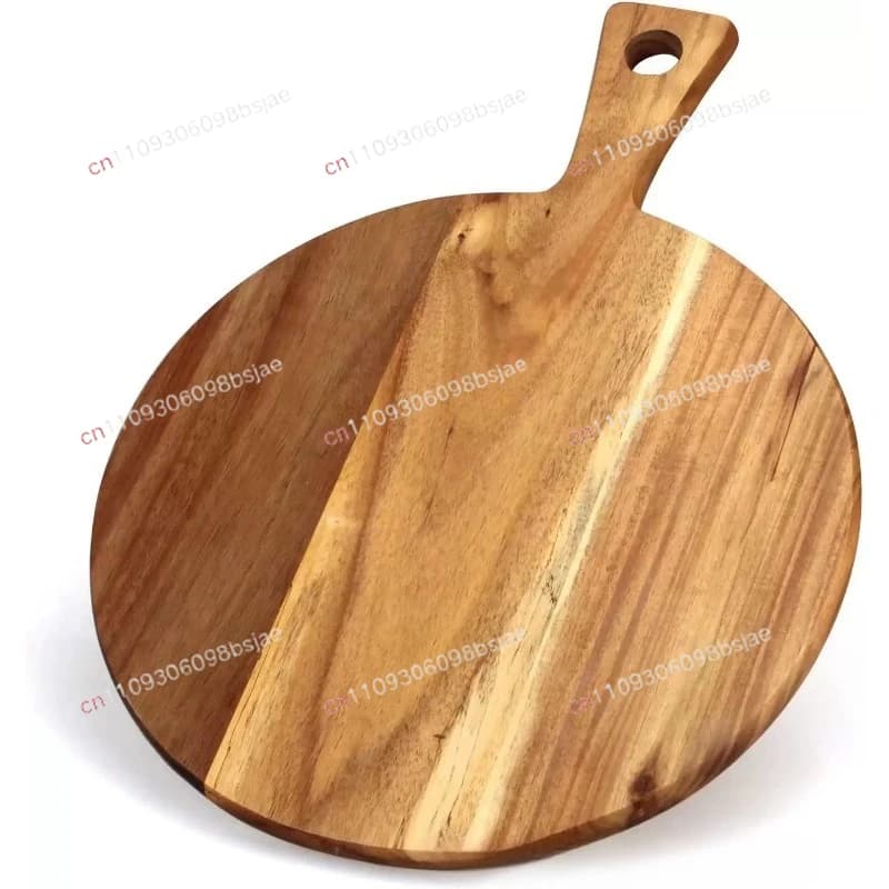 Large dinner plate tray round tea tray pendulum waterproof solid wood plate wooden dried fruit wooden disc