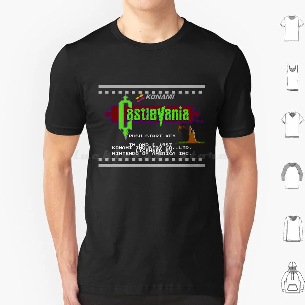 Castlevania T Shirt Uomo Donna Bambini 6xl Screenshirts Videogiochi Giochi Gaming Retro anni '80 anni '90 Cultura pop Nes Snes Super Classic