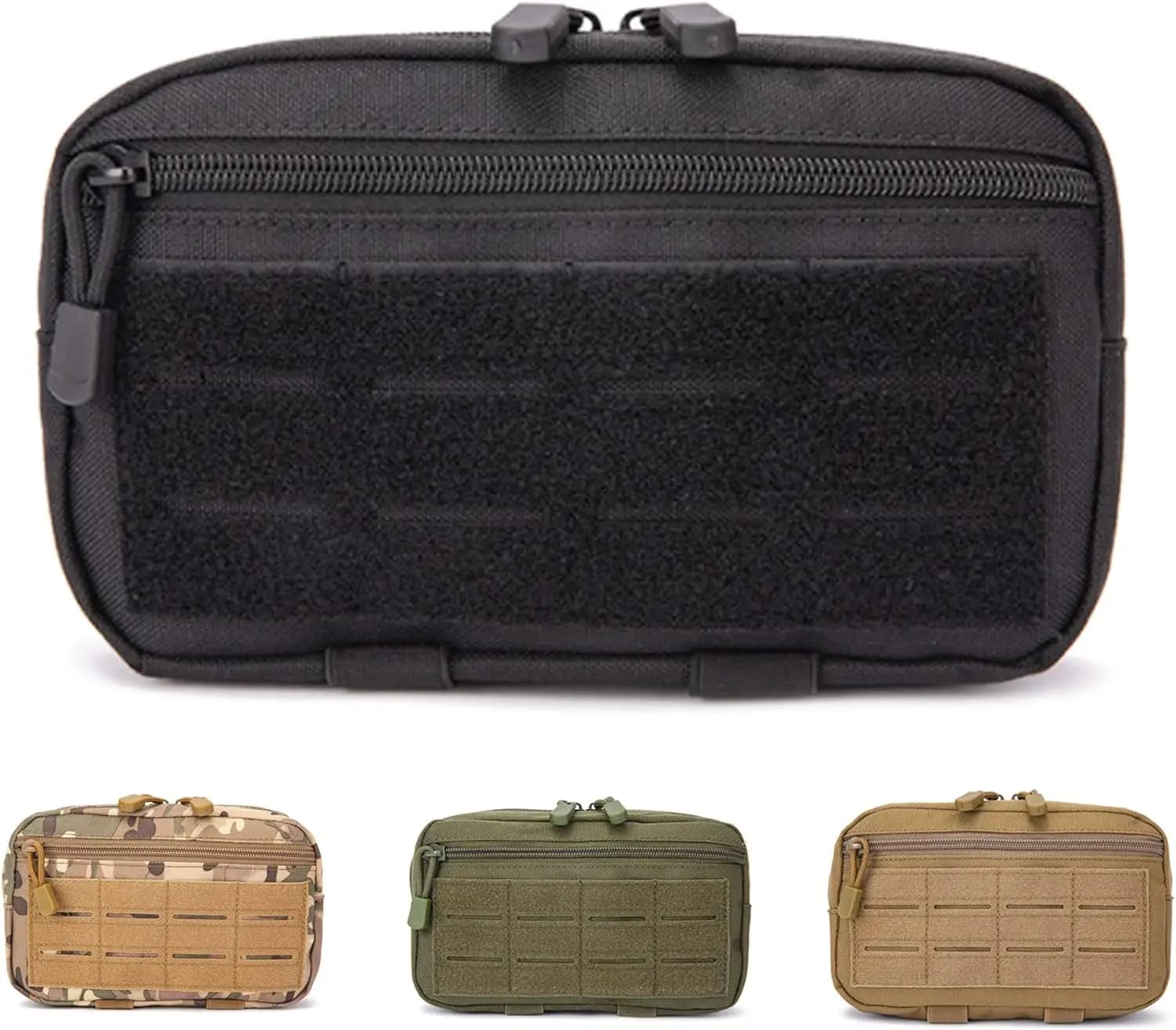 1000D Nylon Laser Cut Molle Admin Pouch Compact Water Resistant EDC Utility Tool Bag for Tactical Vest Belt Backpack Hunting