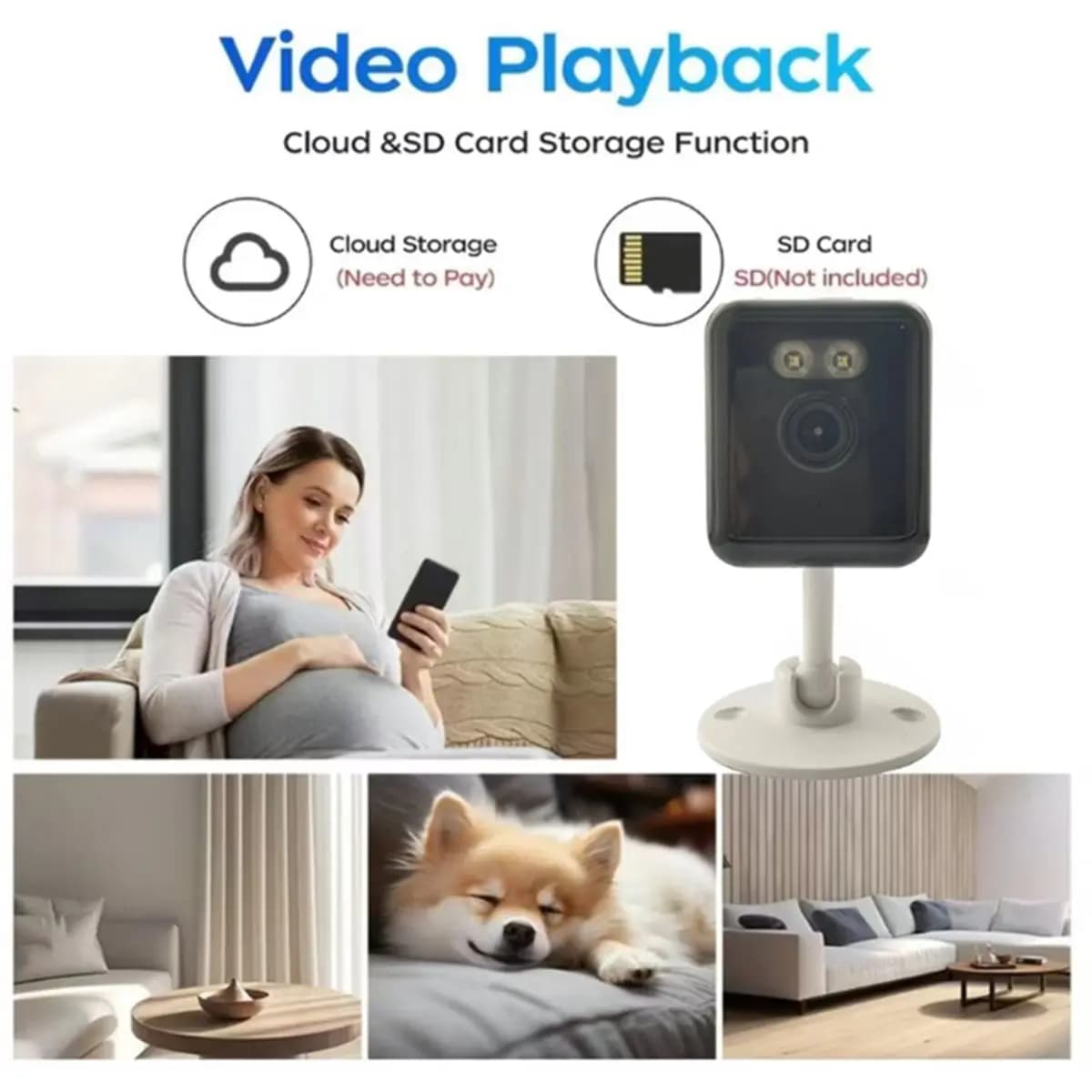 A32I Tuya Smart 1080P 3MP Indoor Mini WiFi Camera Home Security CCTV Motion Detection Baby Monitor Color Night Vision US PLUG