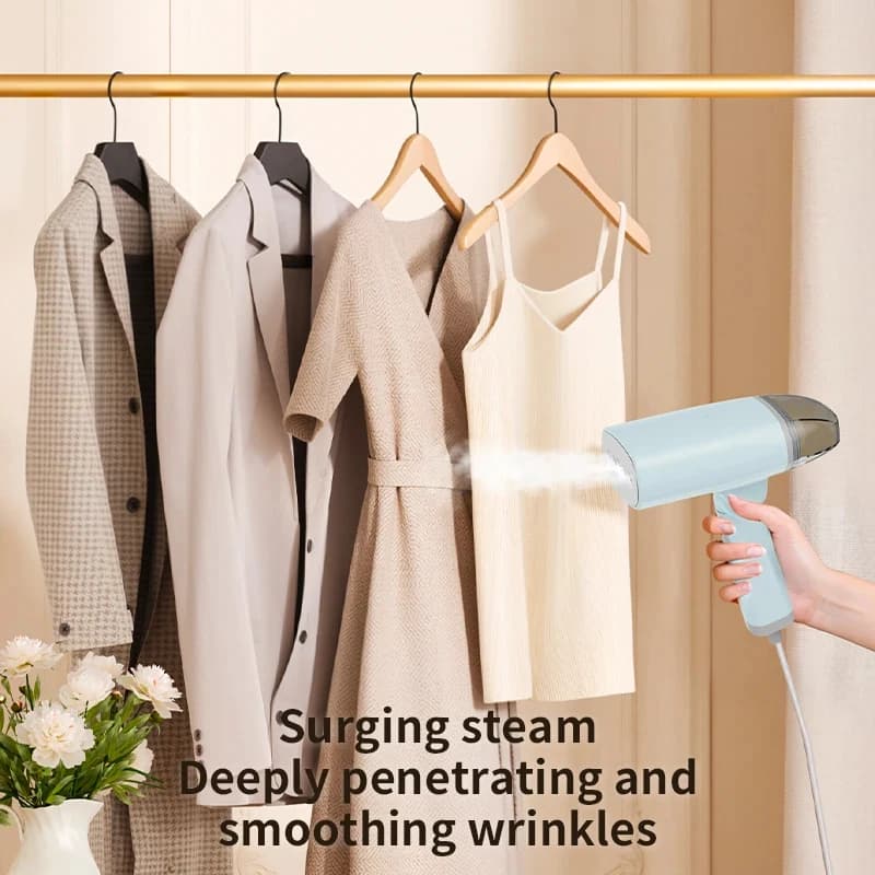 Handheld Garment Steamer 1300W – Portable Steam Iron, Powerful Fast Wrinkle Remover, Travel Steamer for All Fabrics US Plug
