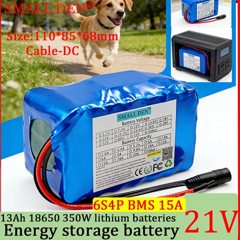 per veicoli fuoristrada Batteria al litio 21V 13Ah 18650, pannello solare 6S4P 350W per scooter e barche + caricabatterie 25,2V 2A