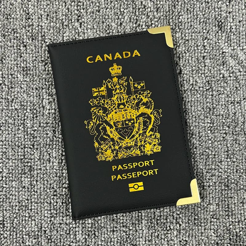 Canada Passport Cover Protector per donna uomo Travel Pu Leather Canadian Passport card Case Protector Holder portafoglio da viaggio