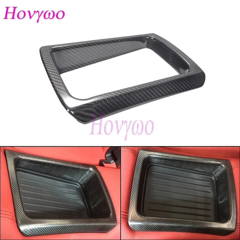 Real Carbon Fiber Auto Interior Seat Posterior Basket Box Cover Frame For BMW F80 M3 F82 F83 M4 2014-2019
