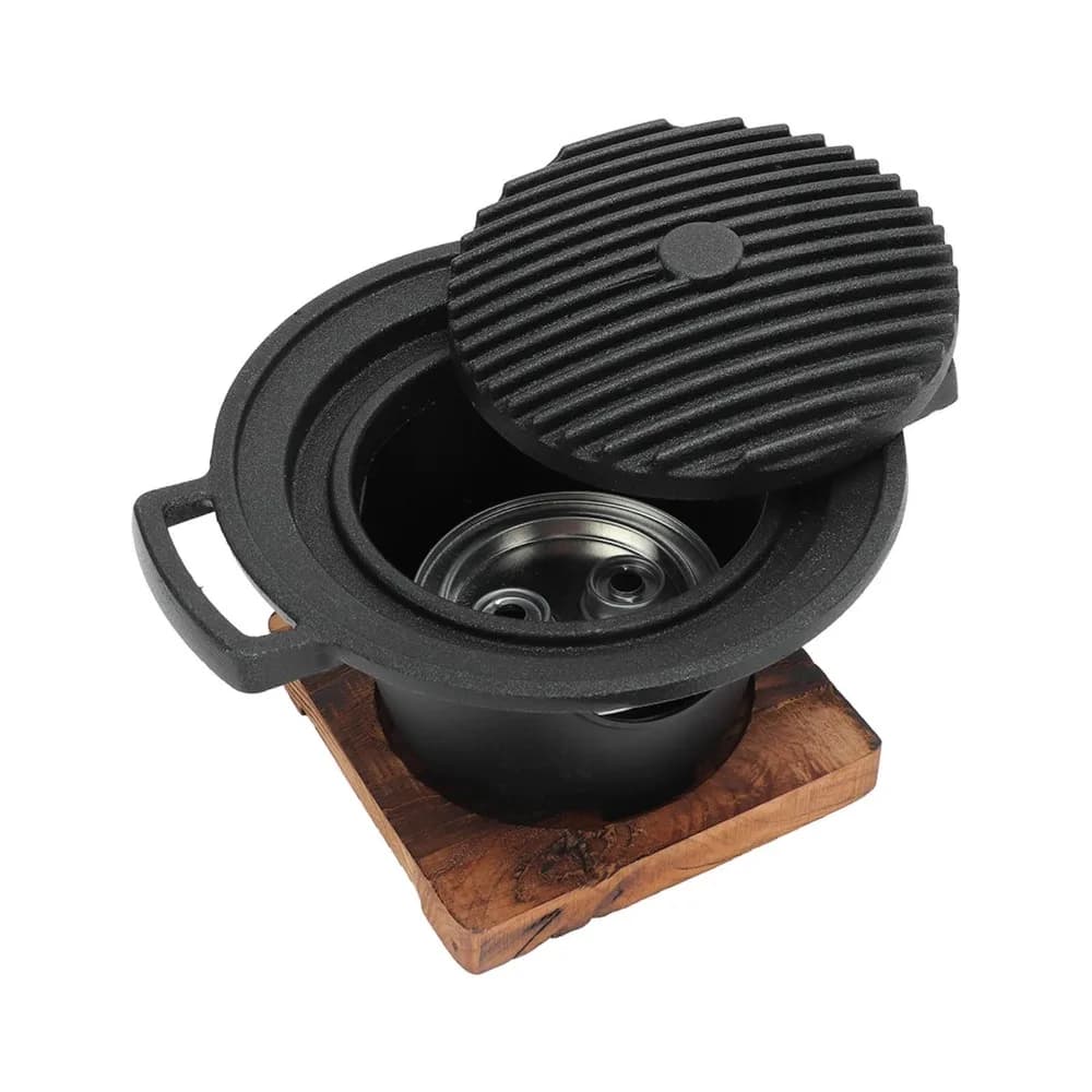Party Cooking Aluminum Alloy Charcoal Grill Portable Durable Hibachi Grill Mini Non-Stick Tabletop BBQ Camping/Picnic