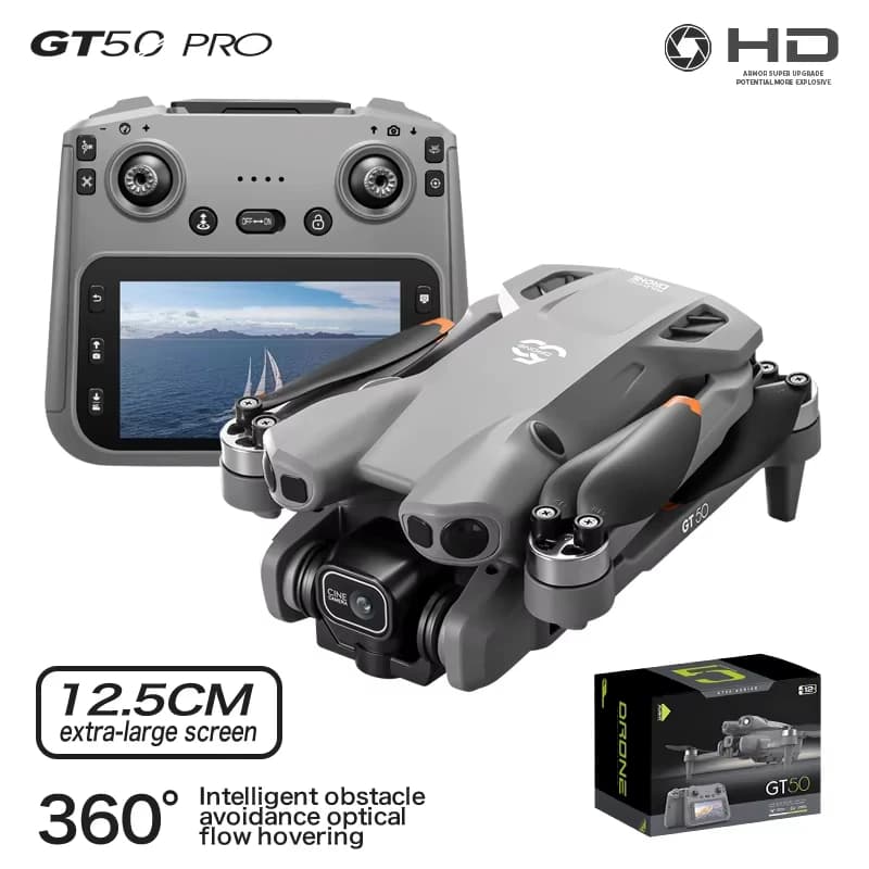 NUOVO Aggiornato GT50 Drone 8K Professionale HD Doppia Fotocamera Brushless Quadcopter Schermo Aerea Aereo di Controllo Remoto Drone Portatile