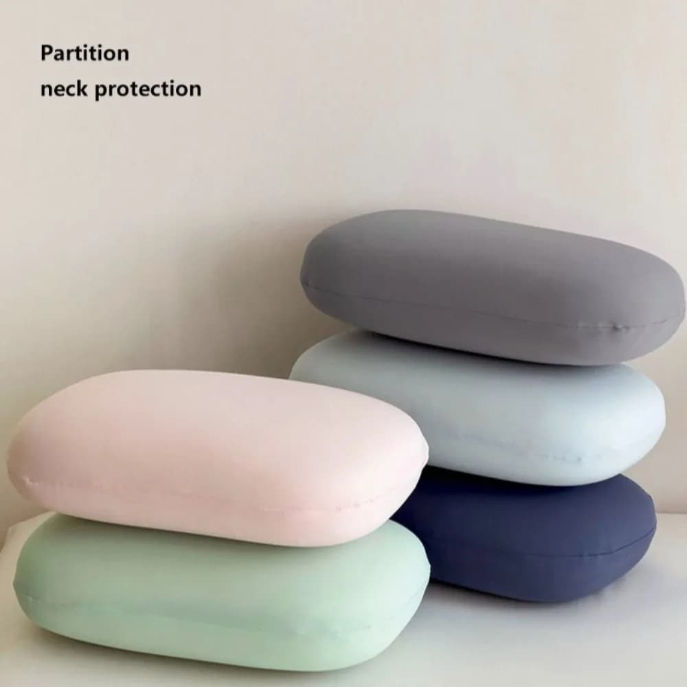 Portable Sponge Nap Pillow Soft Cervical Support Neck Pillow Multifunction Macaron Color Travel Sleeping Pillow Office