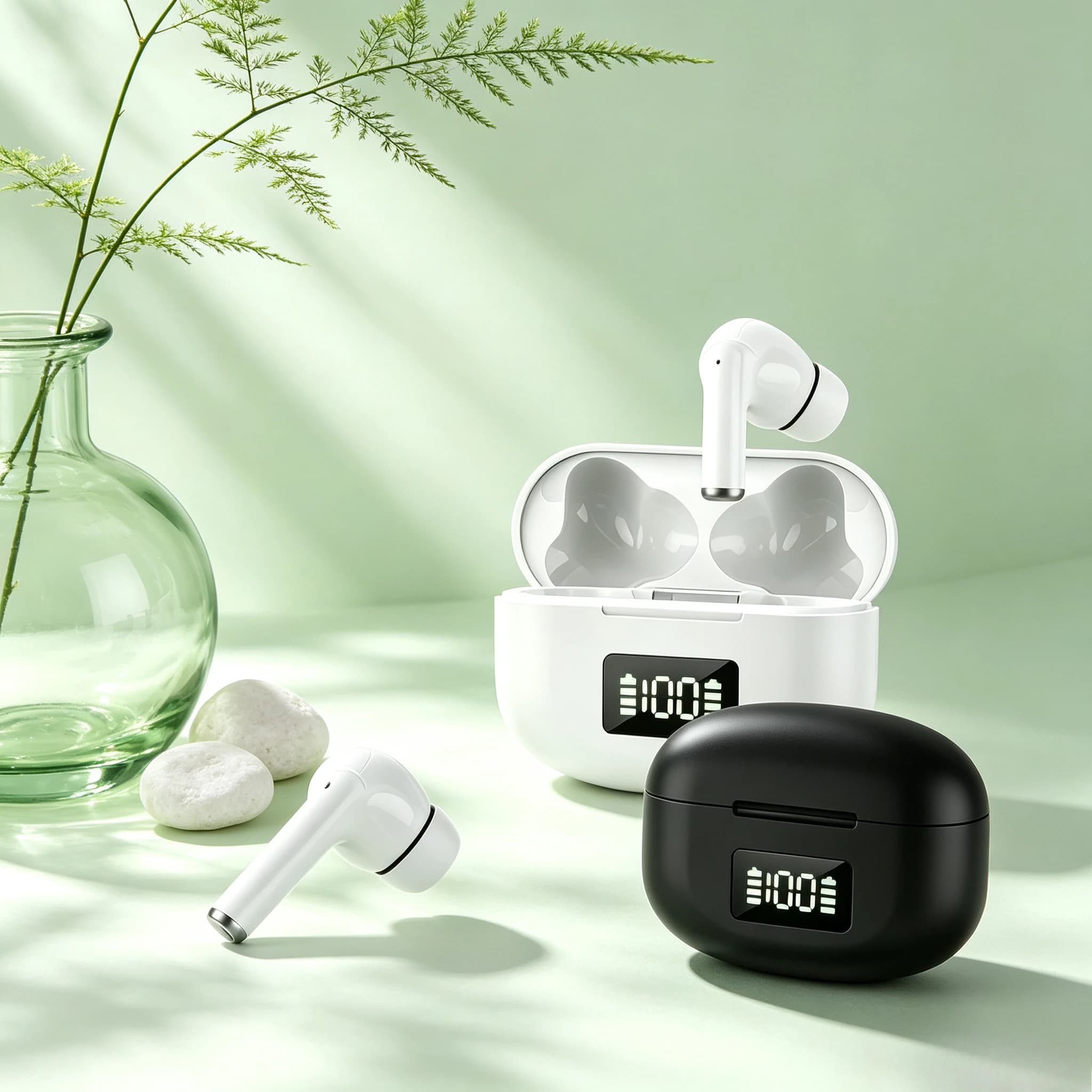 J50 headphones, sound quality online digital display long battery life, light and not pressing ears.